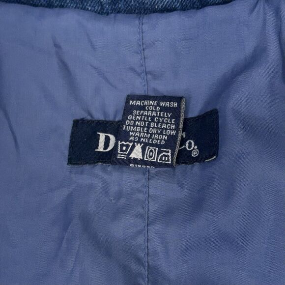 Denim & Co Long Barn Chore Coat Women's Medium, Trench Jean Lined Vintage Y2K - Picture 9 of 13